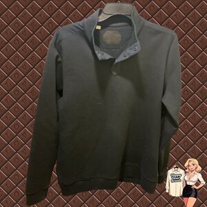 Under Armour Black Snap Button Sweatshirt Golf Jacket XL Fitted Men Pre Owned
